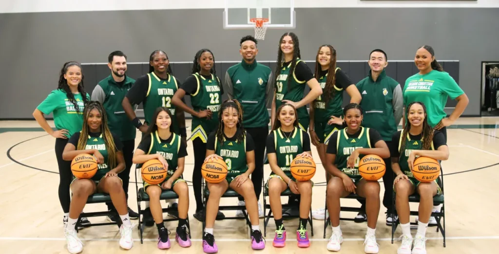 Ontario Christian Girls Basketball Receives National Championship Banner